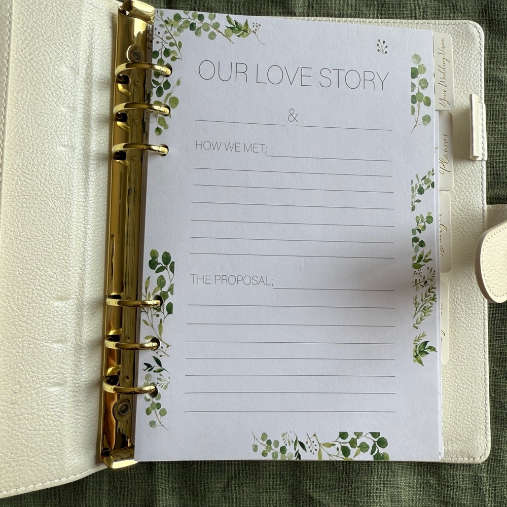 White & Gold Wedding Planner Bundle | Bride Engagement Gift Set - Picture 6 of 13